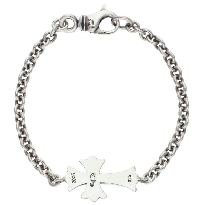 Chrome Hearts Tny CH Tiny CH Cross Chain Silver Bracelet — view 2