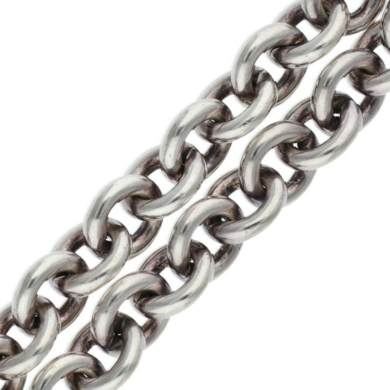 Chrome Hearts Tny CH Tiny CH Cross Chain Silver Bracelet — view 5