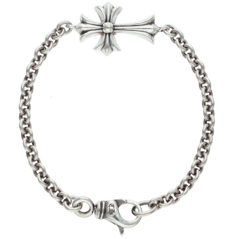 Chrome Hearts Tny CH Tiny CH Cross Chain Silver Bracelet