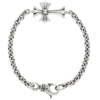 Chrome Hearts Tny CH Tiny CH Cross Chain Silver Bracelet