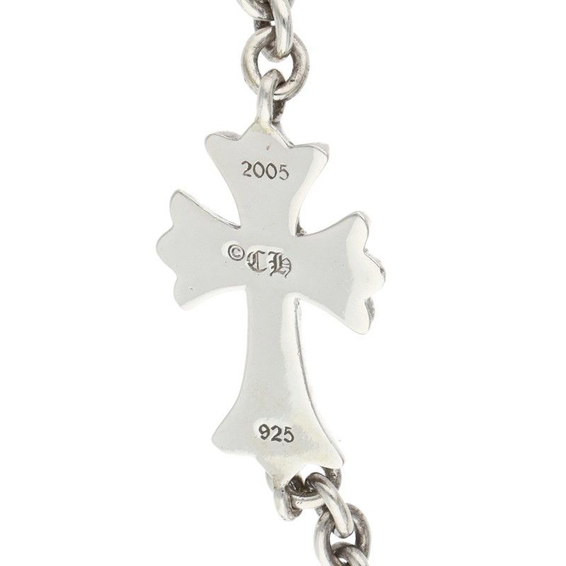 Chrome Hearts Tny CH Tiny CH Cross Chain Silver Bracelet — view 2