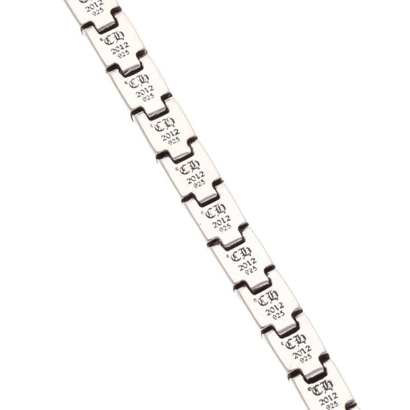 Chrome Hearts Pyramid Pls 1/4 P D Plus Link Pave Diamond Silver Bracelet — view 5