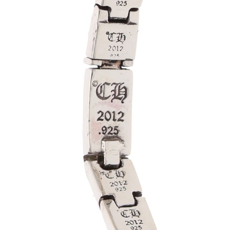 Chrome Hearts Pyramid Pls 1/4 P D Plus Link Pave Diamond Silver Bracelet — view 3