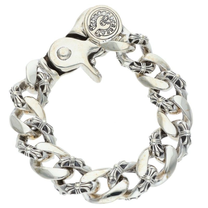 Chrome Hearts Fancy Link Clip Silver Bracelet — view 2