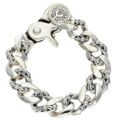 Chrome Hearts Fancy Link Clip Silver Bracelet — view 2