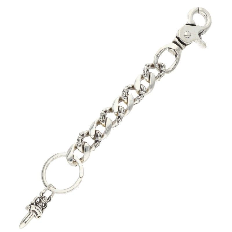 Chrome Hearts Fancy-l Long Fancy Link Silver Key Chain Key Holder — view 2