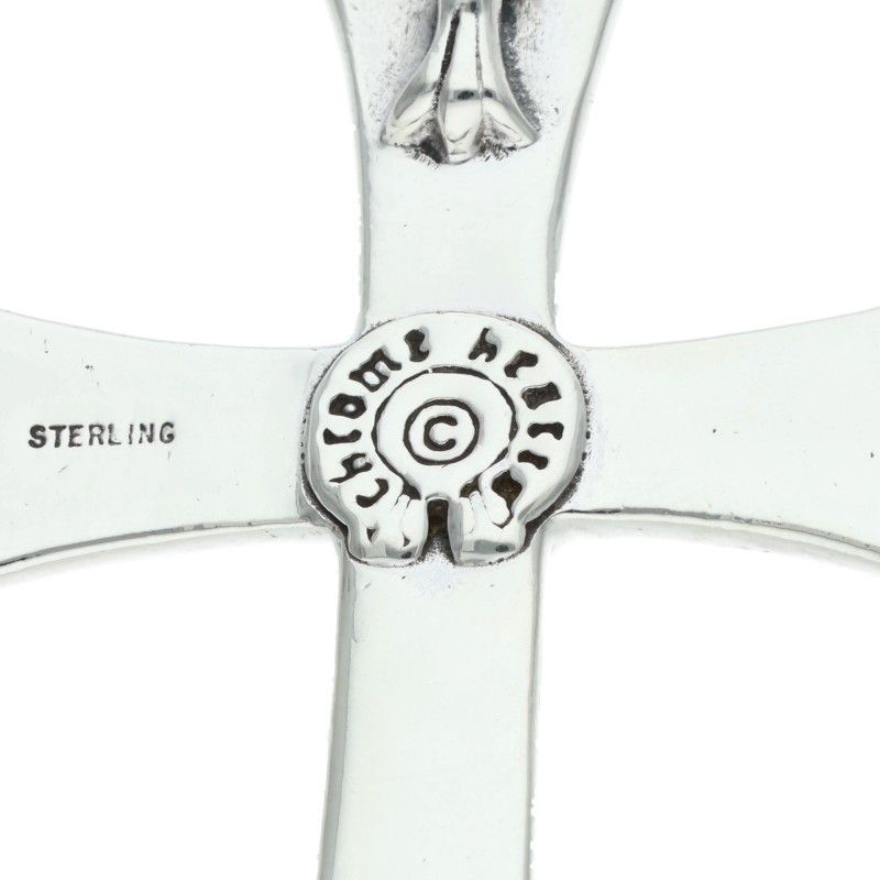 Chrome Hearts CH Lg&no 5 Dggr Large Cross Key Ring Silver — view 3