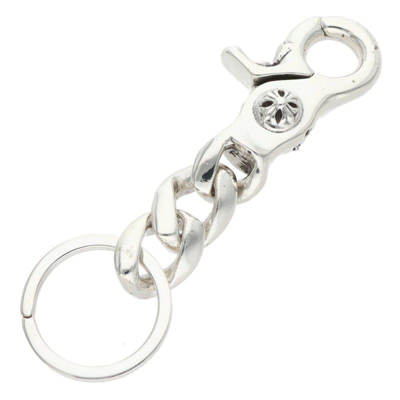 Chrome Hearts Classic-s Short Classic Link Silver Key Chain Key Holder