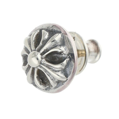 Chrome Hearts Stud Crsbll Cross Ball Silver Earrings