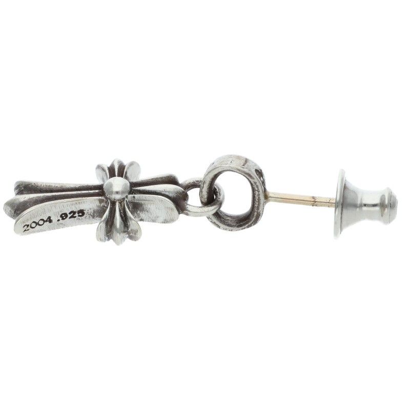 Chrome Hearts Bby Pprchn Baby Fat Drop Silver Earrings — view 4