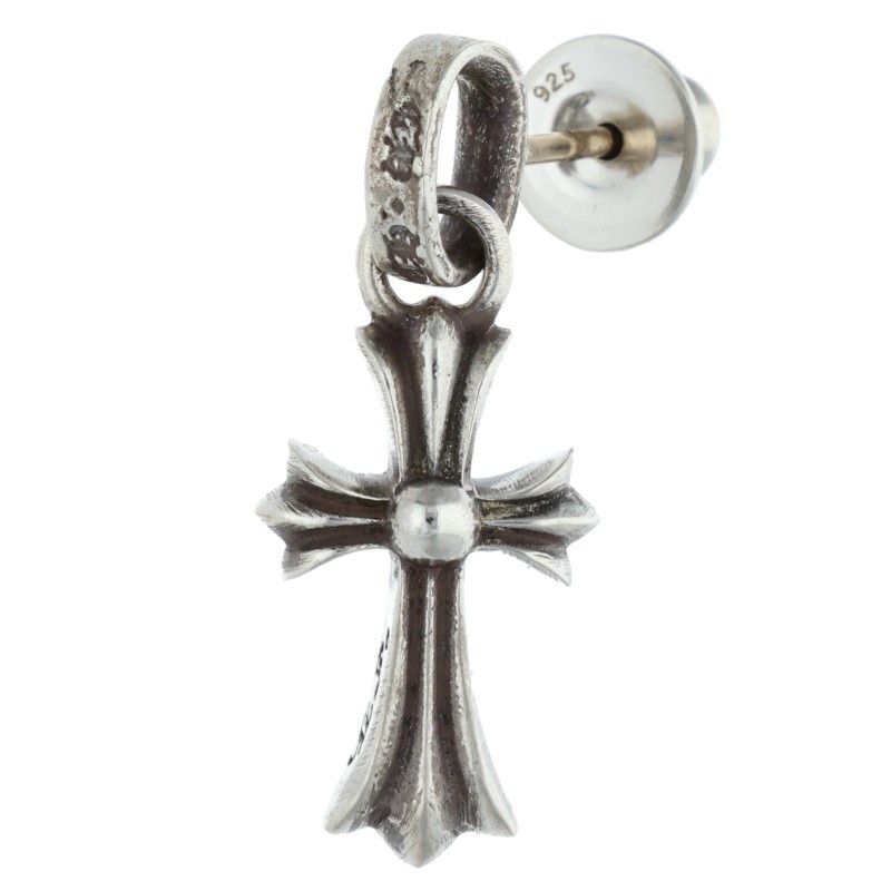 Chrome Hearts Bby Pprchn Baby Fat Drop Silver Earrings