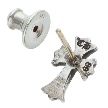 Chrome Hearts CH Crss 2 Fat CH Cross Fat Stud Silver Earrings — view 5