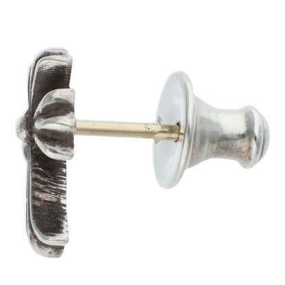 Chrome Hearts CH Crss 2 Fat CH Cross Fat Stud Silver Earrings — view 4
