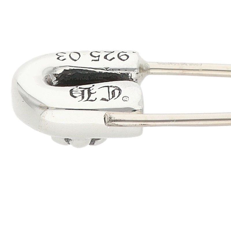 Chrome Hearts ER Safety Pin Silver Earrings — view 4