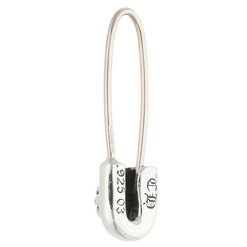 Chrome Hearts ER Safety Pin Silver Earrings — view 2