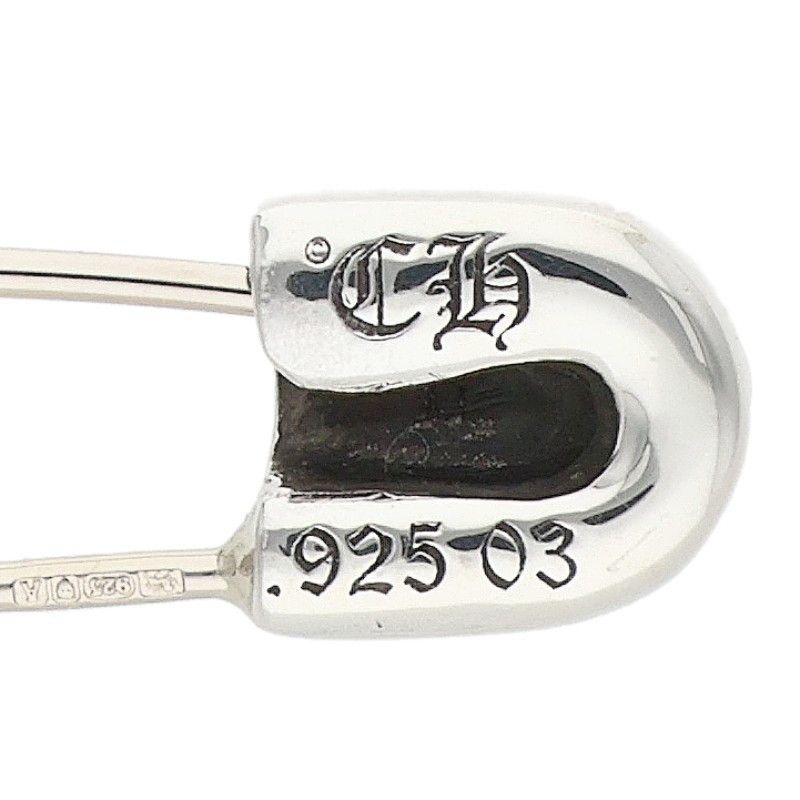 Chrome Hearts ER Safety Pin Silver Earrings — view 3