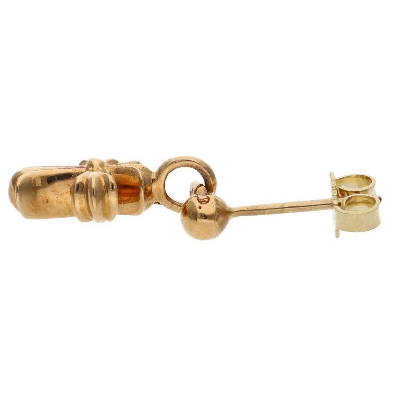Chrome Hearts 22k Drp Stck CH Crs Stack CH Cross Drop Gold Earrings — view 3