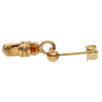 Chrome Hearts 22k Drp Stck CH Crs Stack CH Cross Drop Gold Earrings — view 3