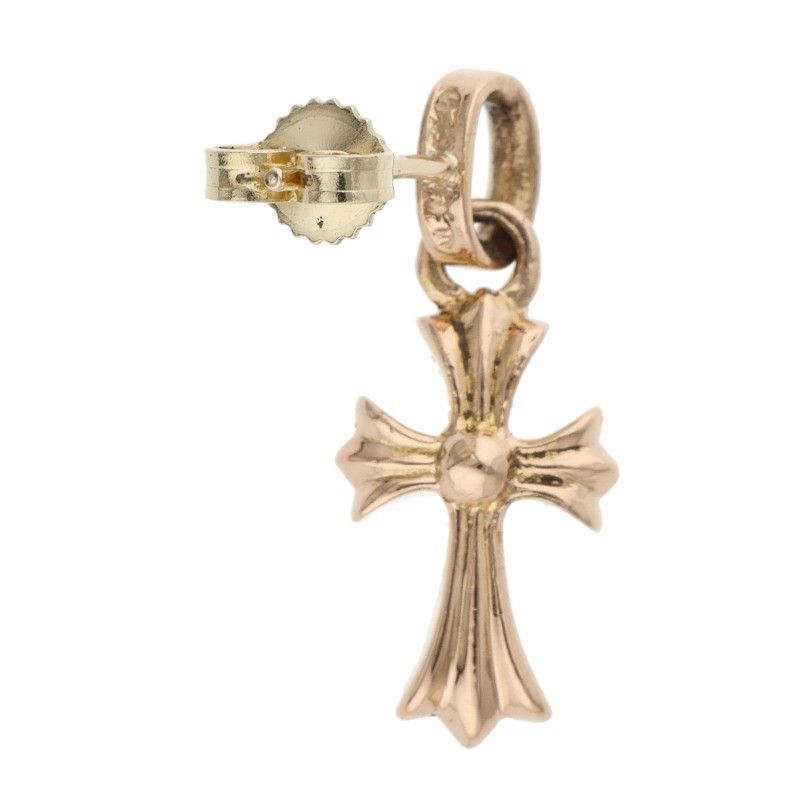 Chrome Hearts Pprchn P D 22k Baby Phat Pave Diamond Gold Earrings — view 2