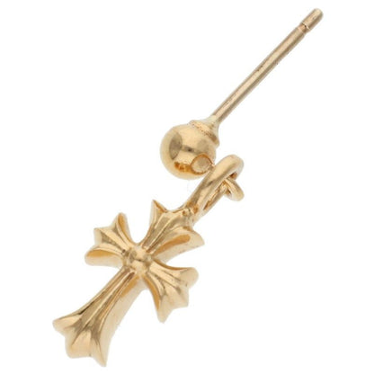 Chrome Hearts 22k Drp Stck CH Crs Stack CH Cross Drop Gold Earrings — view 5