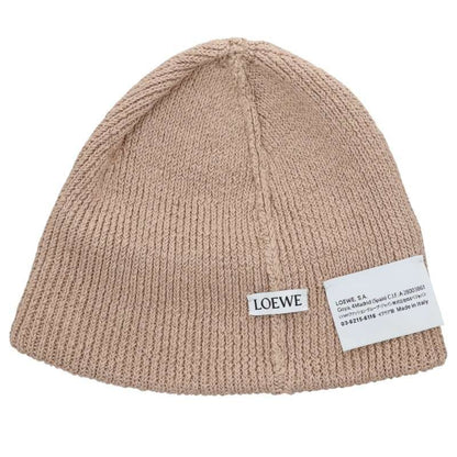 Loewe Linen Mixed Anag Lambskin Tab Beanie Hat — view 3
