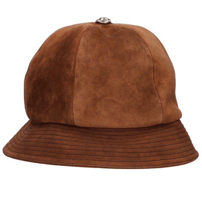 Chrome Hearts Slow Burn Star Button Suede Bucket Hat