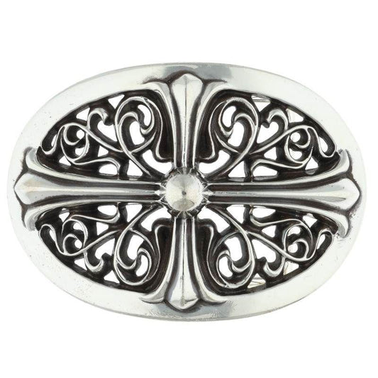 Chrome Hearts Buckle Oval Cross Silver Belt
