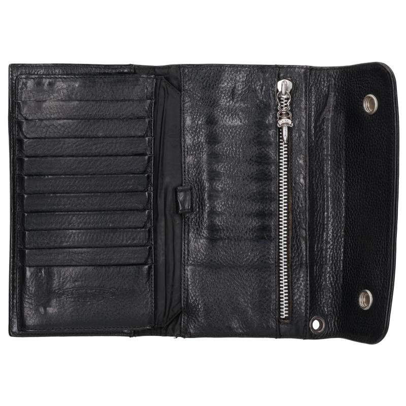 Chrome Hearts Wave Cross Ball Button Leather Wallet — view 3