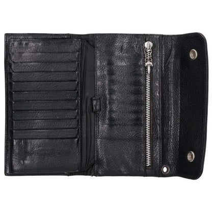 Chrome Hearts Wave Cross Ball Button Leather Wallet — view 3