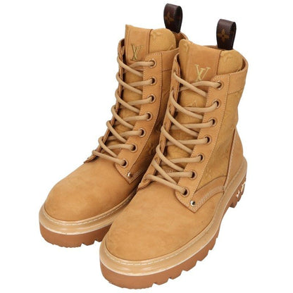 Louis Vuitton Ranger Line Monogram Embossed Suede Paneled Ankle Boots — view 5