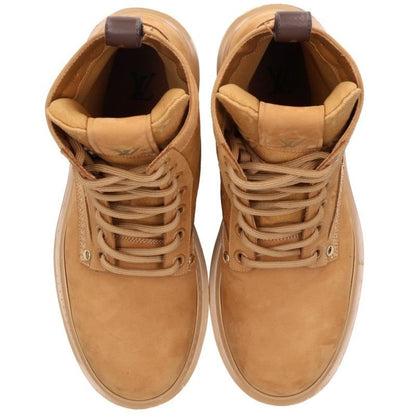 Louis Vuitton Ranger Line Monogram Embossed Suede Paneled Ankle Boots — view 4