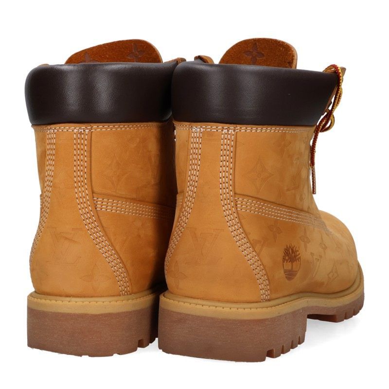 Louis Vuitton Timberland Leather Ankle Boots Nubuck Lace-up Boots 9.5 — view 2