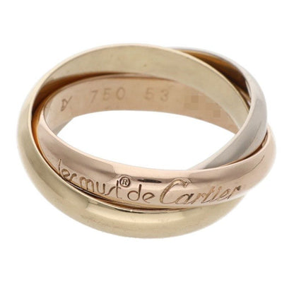 Cartier Trinity Classic 18k Yellow Gold PG WG Ring