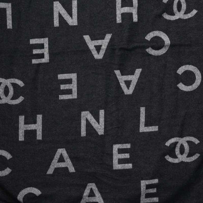 Chanel Cashmere Silk Logo CC Large Shawl Scarf — view 2