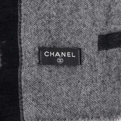 Chanel Cashmere Silk Logo CC Large Shawl Scarf — view 3