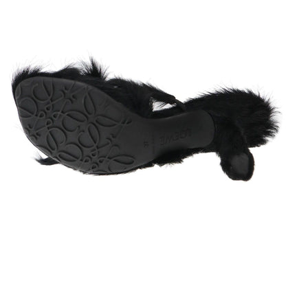 Loewe Fur Sandals Black — view 4