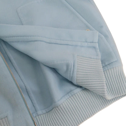 Hermes Cashmere Felt Zip Up Jacket Blue 36 — view 6