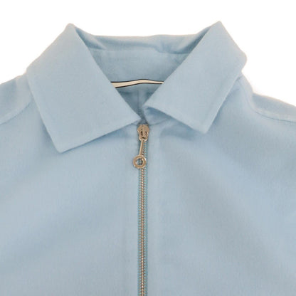 Hermes Cashmere Felt Zip Up Jacket Blue 36 — view 4