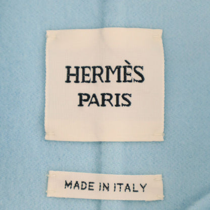 Hermes Cashmere Felt Zip Up Jacket Blue 36 — view 3
