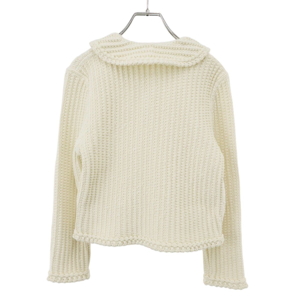 Celine Cotton Cardigan Knit Jacket White — view 2