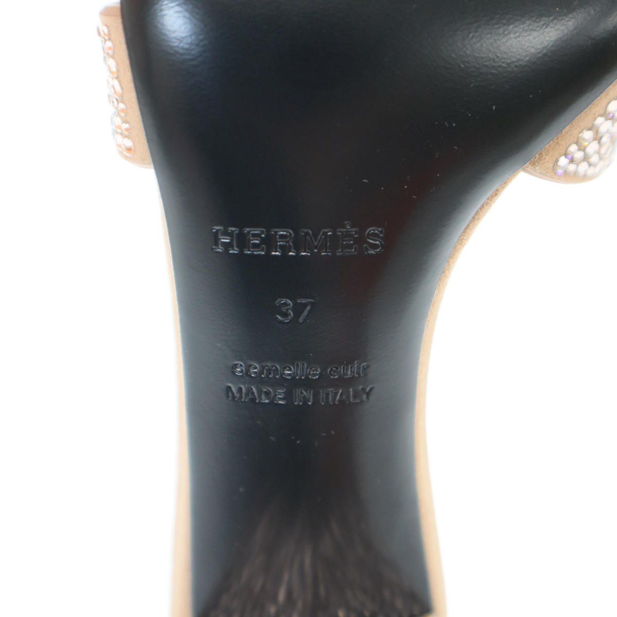 Hermes Oasis Sandals Rhinestone Designsandals Beige — view 6