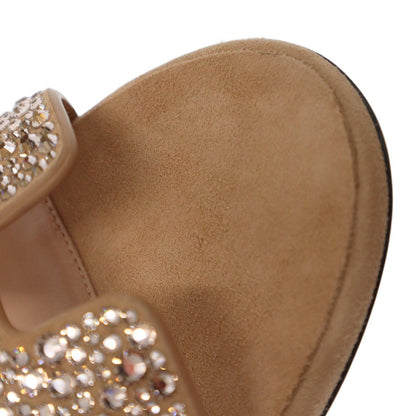 Hermes Oasis Sandals Rhinestone Designsandals Beige — view 7