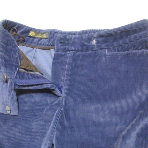 Loro Piana Corduroy Pants Straight JP M Purple 40 — view 3
