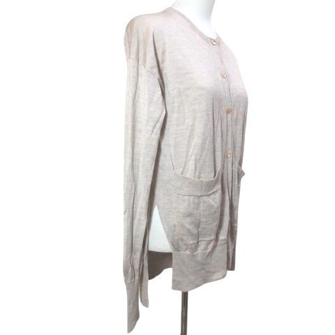 Celine Phoebe Philo Era Cardigan Wool Silk Knit Long Sleeve Logo Embroidery — view 4