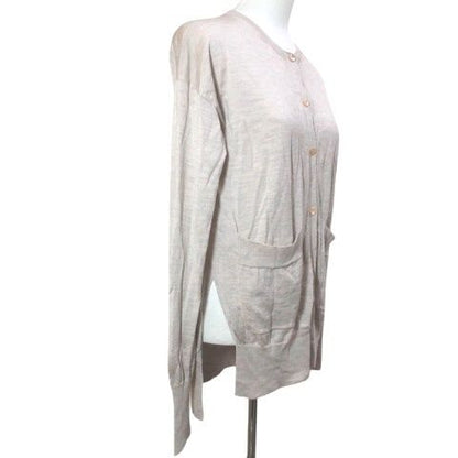 Celine Phoebe Philo Era Cardigan Wool Silk Knit Long Sleeve Logo Embroidery — view 4