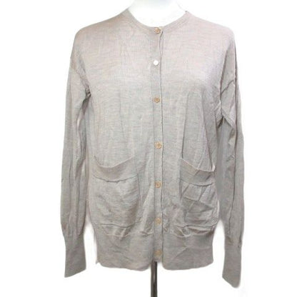 Celine Phoebe Philo Era Cardigan Wool Silk Knit Long Sleeve Logo Embroidery