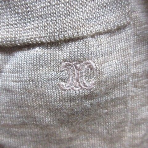 Celine Phoebe Philo Era Cardigan Wool Silk Knit Long Sleeve Logo Embroidery — view 5