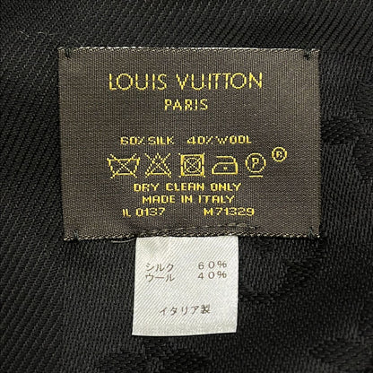 Louis Vuitton Shawl Monogram Noir Wool Silk Scarf — view 2