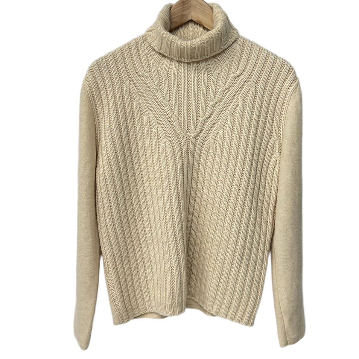 Brunello Cucinelli Long Sleeve Sweater US Beige Turtleneck Cashmere XL