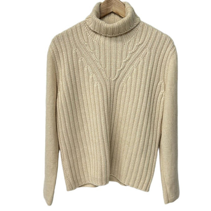 Brunello Cucinelli Long Sleeve Sweater US Beige Turtleneck Cashmere XL